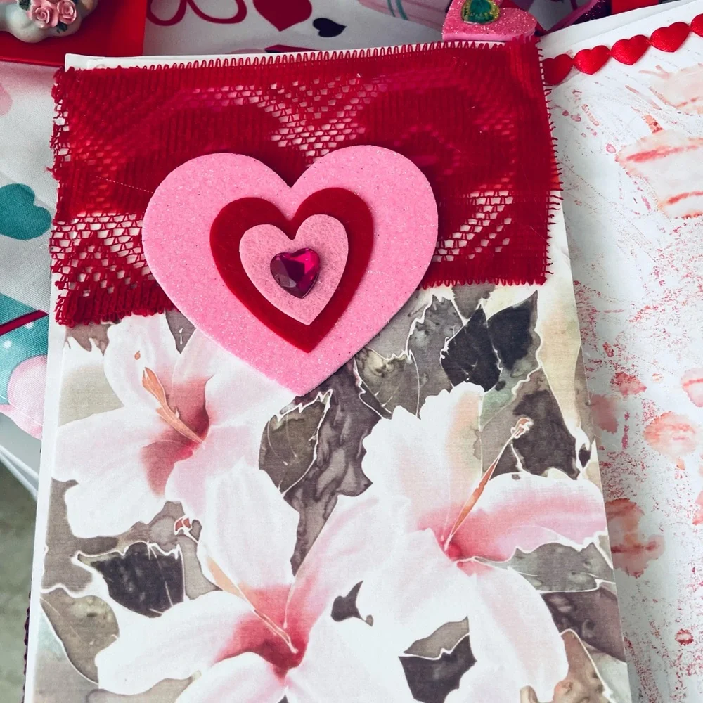 $19. Journal with Heart and Rose